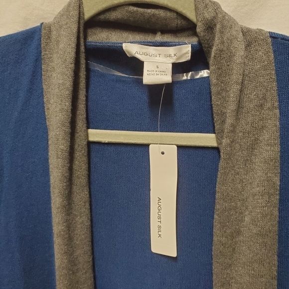 Augustine silk color block cardigan size Small - Picture 2 of 5